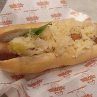 Vegane Wurst mit Sauerkraut at Herman ze German - Soho in London