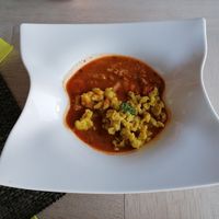 Veggi-Gulasch at  Bödele Alpenhotel in Schwarzenberg