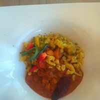 Gulasch mit Spätzle at  Bödele Alpenhotel in Schwarzenberg