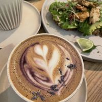 Lavender coffe   at Religion Coffee in Madrid