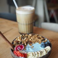 Spirulina Smoothie Bowl at Religion Coffee in Madrid
