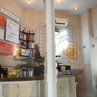 Super friendly atmosphere at Religion Coffee in Madrid