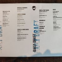 The beer menu as of 28/06/2021 at BrewDog in Brussels
