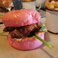 Delicious seitan burger! at BrewDog in Brussels