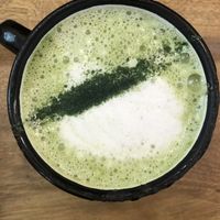 Matcha latte at Wild & The Moon - Amelot in Paris