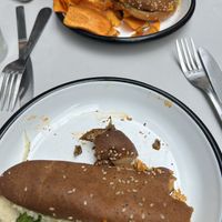 The banh mi and the Big Wild burger.    at Wild & The Moon - Amelot in Paris