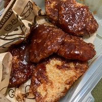 BBQ seitan wings #Veganuary at Spinners Pizza & Subs in Albany