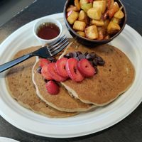 Vegan pancakes at The Secret Spot in Huntington Beach
