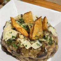 Broccoli and mushroom risotto   at Sabores de Sandra in Mallorca