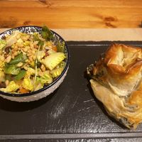 Spanakopita with salad  at Sabores de Sandra in Mallorca