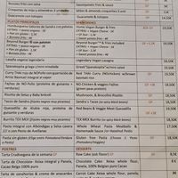 Menu at Sabores de Sandra in Mallorca