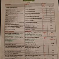 Menu at Sabores de Sandra in Mallorca
