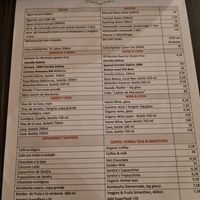 Menu at Sabores de Sandra in Mallorca