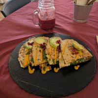 So tasty. Sandra made it extra spicy for me. And she focuses on making sure it's protein filled too. Proper meal. at Sabores de Sandra in Mallorca