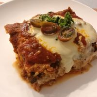 Lasagna at Sabores de Sandra in Mallorca