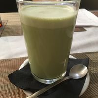 Matcha with homemade almond milk at Sabores de Sandra in Mallorca