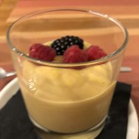 Dessert (mango based) at Sabores de Sandra in Mallorca