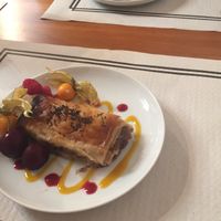 Apple strudel- yum!  at Sabores de Sandra in Mallorca