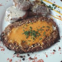 Milanesa de seitan at La Temeraria in Montevideo
