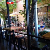 Outside seating available at Blaze Pizza in Tracy