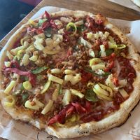 Vegan Cheese and Soyrizo  at Blaze Pizza in Tracy