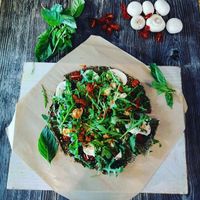 Raw Vegan pizza!! at Rawlicious in Macau