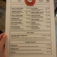 Menu  at Gorilla in Lagos