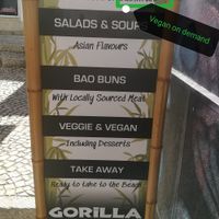 Outside menu at Gorilla in Lagos