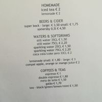 Drinks menu at Gorilla in Lagos