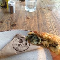 Spinach pie  at Crumb in Crete