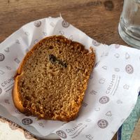 Free dry vegan cake at Crumb in Crete