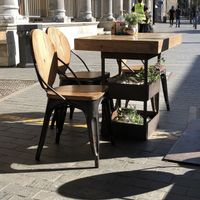 Seating area  at Crumb in Crete