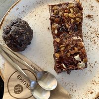 Energy ball & hazelnut paste at Crumb in Crete