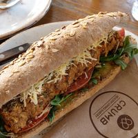 Falafel sandwich at Crumb in Crete