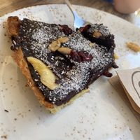 Vegan chocolate tart  at Crumb in Crete