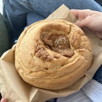 Tahini filled pie  at Crumb in Crete