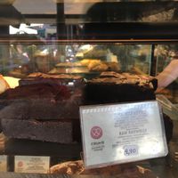 Vegan brownie at Crumb in Crete