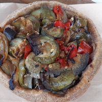 Vegan pizza at Crumb in Crete