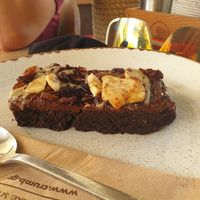 Hazelnut brownie. Maybe it had potential but was overbaked and rock hard at Crumb in Crete