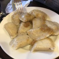 Vegan potato pierogi at Pierogowy Raj in Krakow