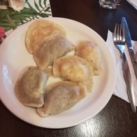 Different vegan pierogis at Pierogowy Raj in Krakow