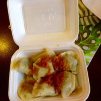 Vegan Pierogi spinach and garlic  at Pierogowy Raj in Krakow