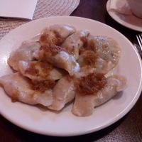Pierogi with spinach/cabbage & mushrooms. at Pierogowy Raj in Krakow