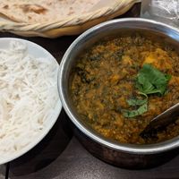 Sag aloo at Khushis in Livingston