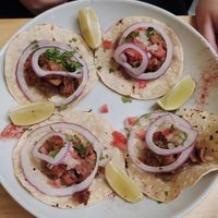 Tacos (3 tacos, 9€) at TxuKrut Bar in Bilbao