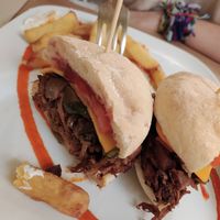 Hamburguesa Jack fruit 10'50€ at TxuKrut Bar in Bilbao