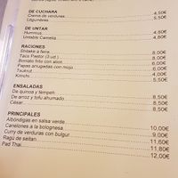 Carta 1 at TxuKrut Bar in Bilbao