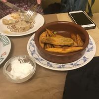 Even my daughter enjoyed the sweet potato fries and she hates sweet potato ! at TxuKrut Bar in Bilbao