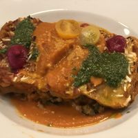 Lasagna at TxuKrut Bar in Bilbao