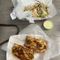 Philly Chesse Steak and Gyro! You’d never know it’s Vegan by taste! So delicious and the owners are the nicest people!   at Dina's Vegan Deli & Desserts in West Palm Beach